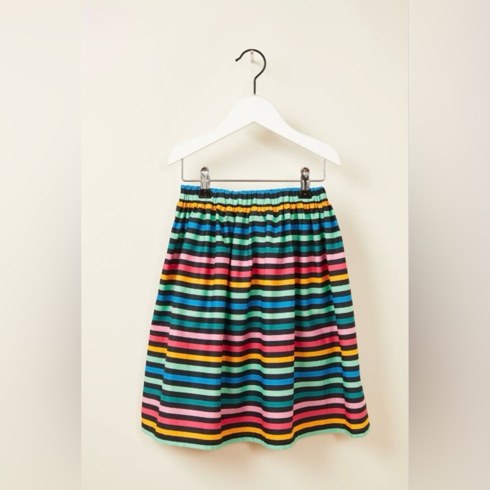 Sonia Rykiel Paris Green Yellow Bubble Midi Skirt